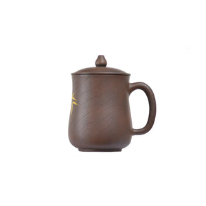 Jianshui zitao office tea mug featuring bodhi texture without decoration, side view