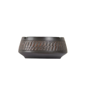 jianshui zitao ashtray with a chattering tool–carved texture and dark matte finish