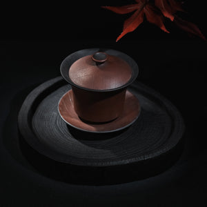 Jianshui Bodhi texture gaiwan with lid, bowl and saucer