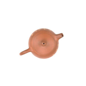Top view of PorSva No.51 red clay teapot showing lid structure and craftsmanship detail