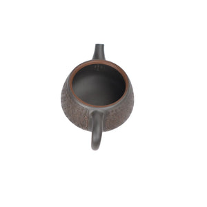 Interior view of PorSva No.38 Hanwa clay teapot displaying natural unglazed clay surface