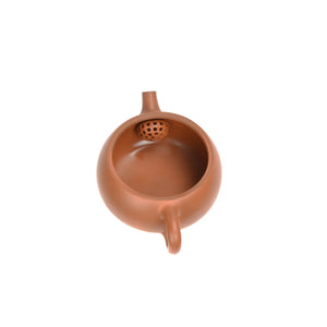 Interior view of PorSva No.52 red clay teapot showing natural unglazed interior