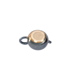 Bottom view of PorSva No.62 wood-fired clay teapot displaying natural kiln marks