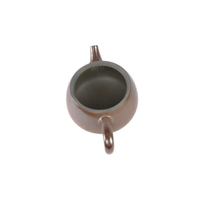 Interior view of PorSva No.44 wood-fired clay teapot with natural unglazed interior