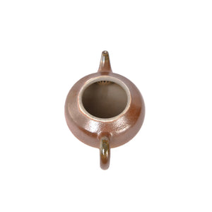 Interior view of PorSva No.45 wood-fired clay teapot with natural unglazed interior