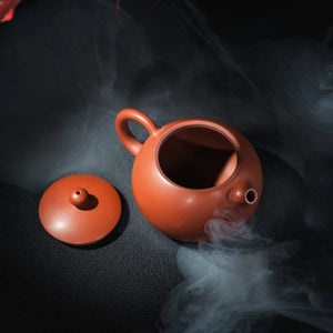 Jianshui red clay Xi Shi teapot with lid removed