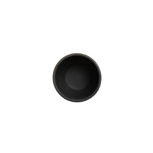 Top view of a Jianshui zitao dark clay master tea cup with a smooth unglazed interior