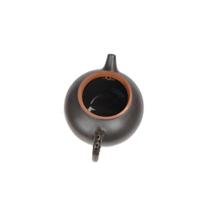 ianshui zitao black clay teapot interior with built-in filter holes, handcrafted teapot.