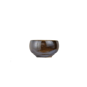 Jianshui zitao wood-fired cup with localized ash concentration formed during kiln firing, side view