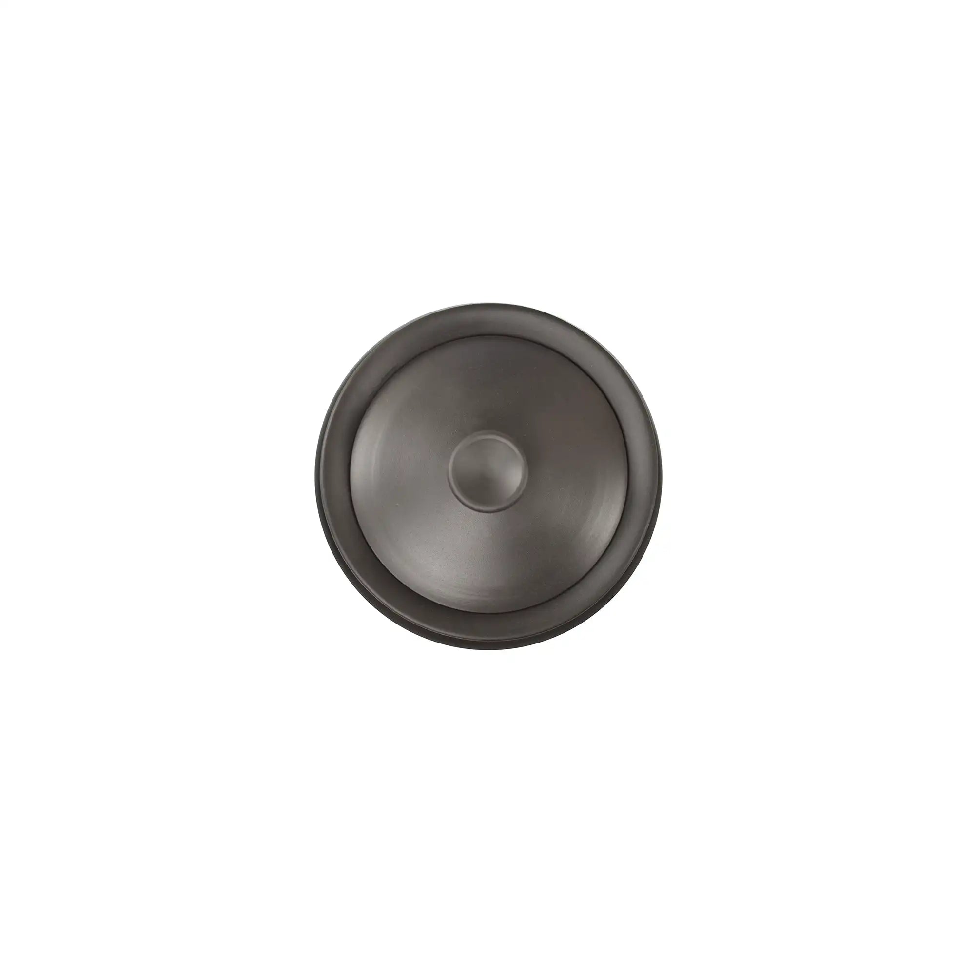 Top view of a Jianshui zitao Gaiwan lid, shown without decorative carving