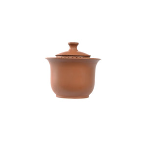 Jianshui zitao red clay gaiwan with natural terracotta finish
