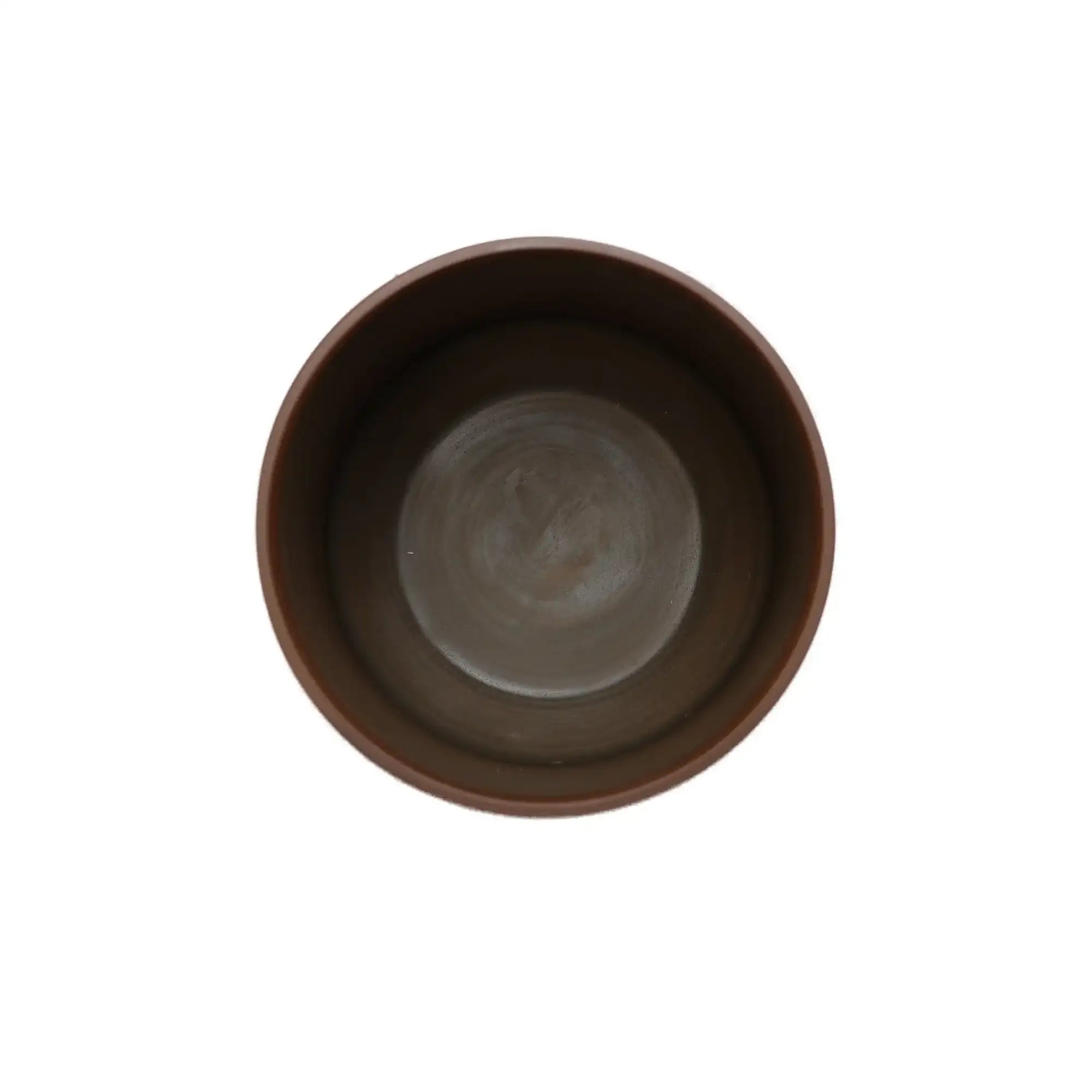 Interior view of a Jianshui zitao tea canister (red caly) with smooth glaze