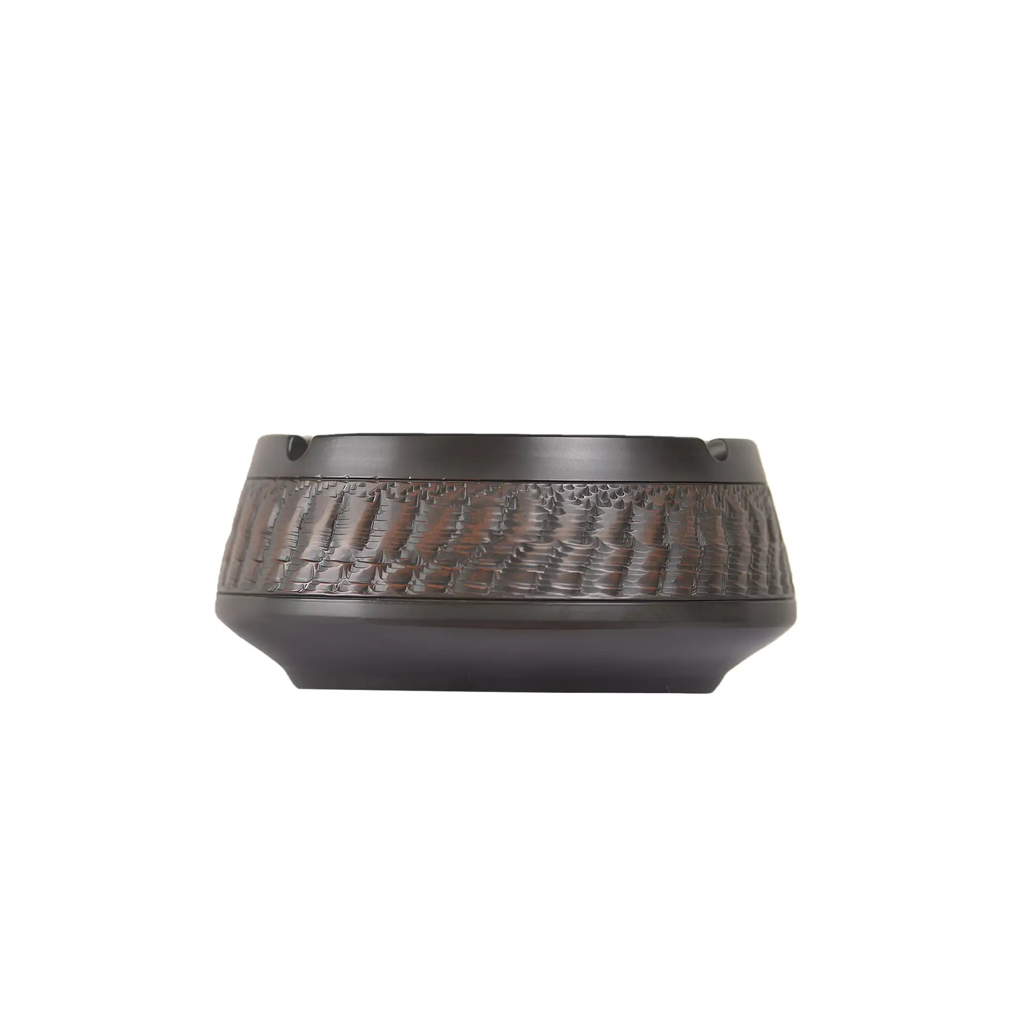 jianshui zitao ashtray with a chattering tool–carved texture and dark matte finish