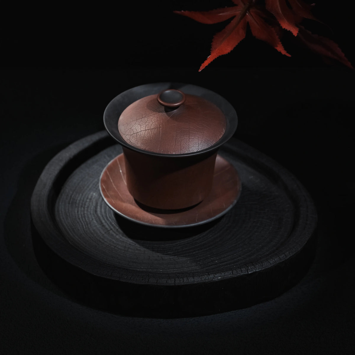 Jianshui Bodhi texture gaiwan with lid, bowl and saucer