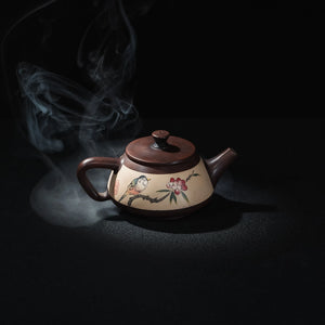 Handmade Jianshui bird inlay teapot for gongfu tea