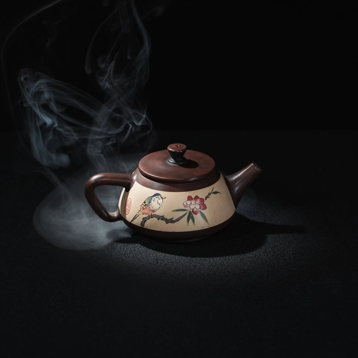 Handmade Jianshui bird inlay teapot for gongfu tea