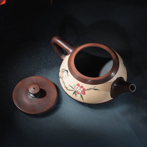 Handmade Jianshui bird inlay teapot for gongfu tea