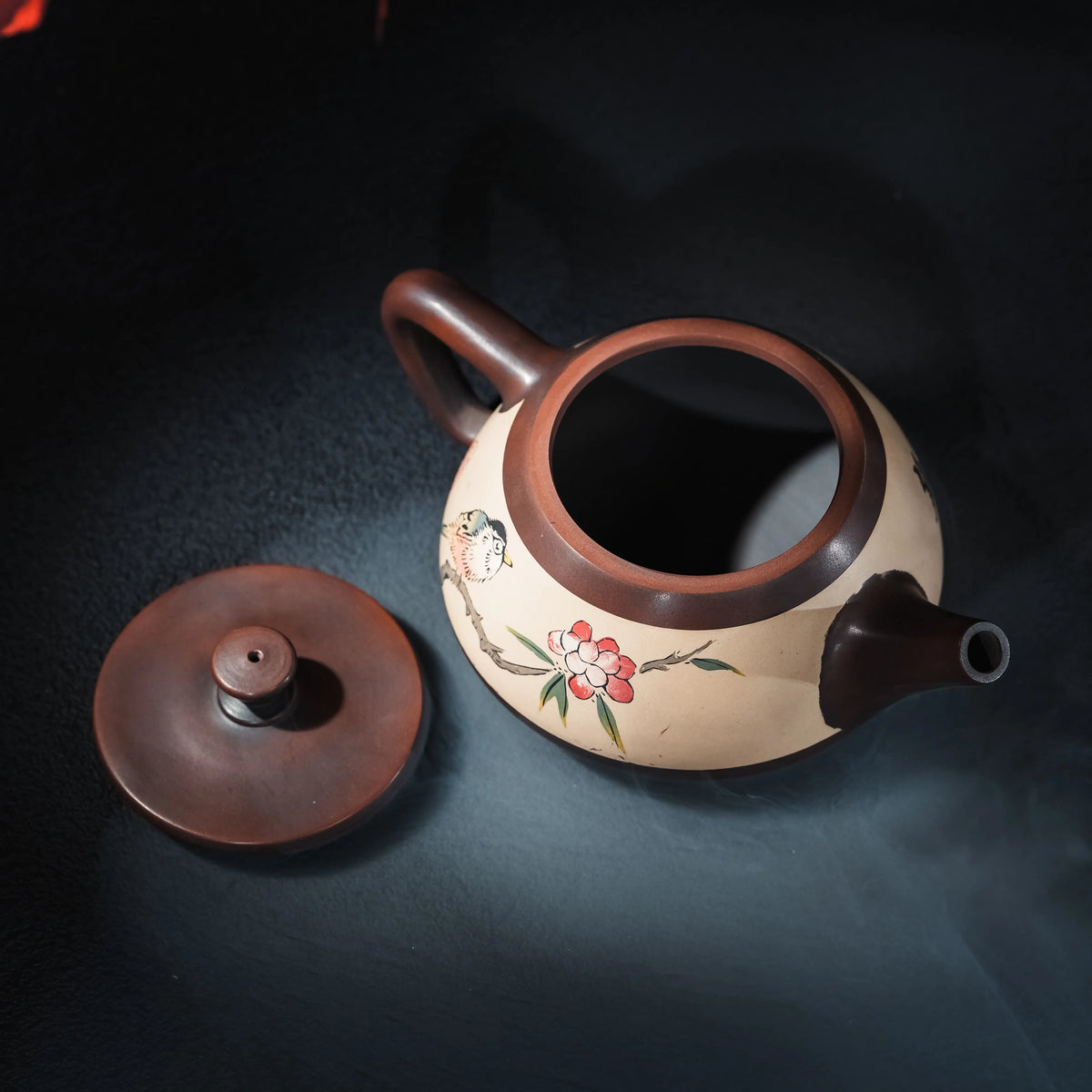 Handmade Jianshui bird inlay teapot for gongfu tea