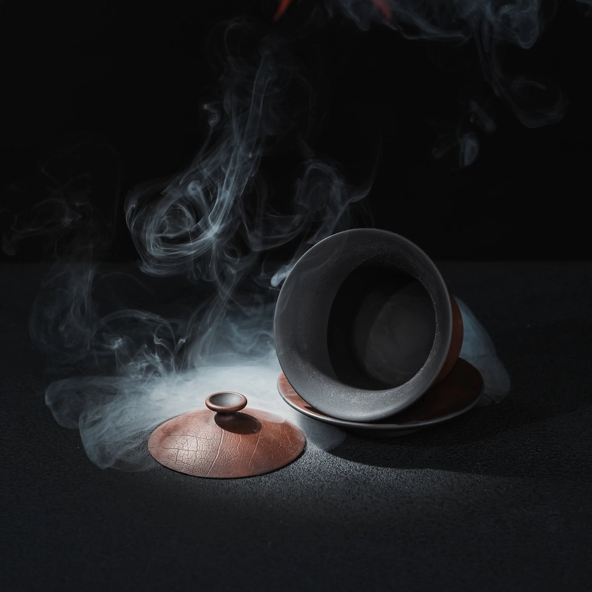 Handmade Jianshui Bodhi gaiwan for gongfu tea brewing