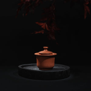 Handmade Jianshui red clay chattering handleless teapot, 180ml