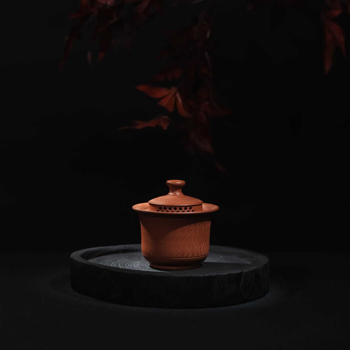 Handmade Jianshui red clay chattering handleless teapot, 180ml