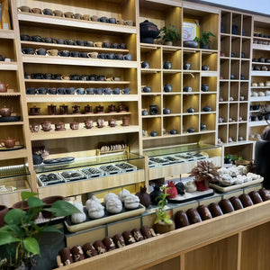 Clay displayed in a local artisan store in Yunnan, showcasing traditional handcrafted teaware
