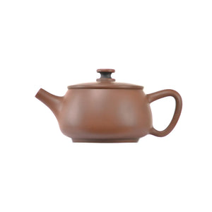 Handcrafted clay teapot No.3 in bronze plain finish with smooth unglazed surface