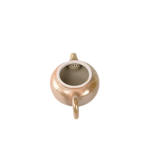 Interior view of PorSva No.47 wood-fired clay teapot with natural unglazed interior