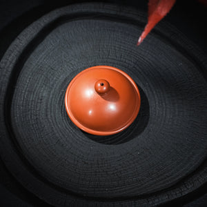 Top view of Jianshui red clay Ding teapot