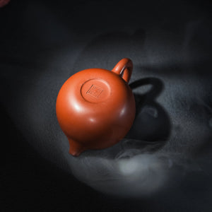 Bottom view of rounded Jianshui Dragon Egg teapot
