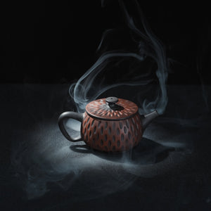 Handmade Jianshui Han Tile teapot for gongfu tea brewing