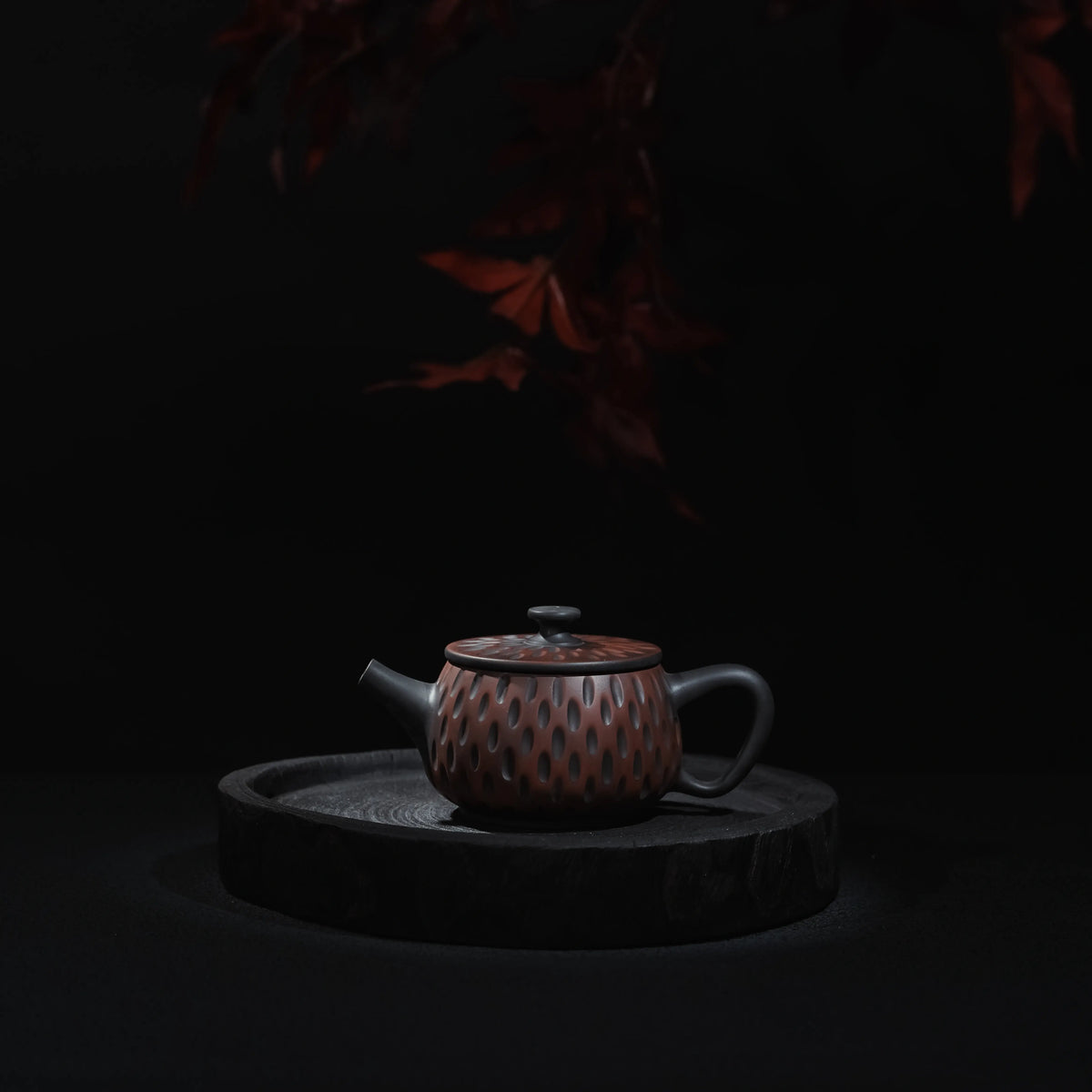 Handmade Jianshui Meteor Carved Han Tile teapot, 200ml