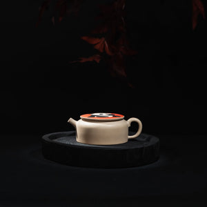 Handmade Jianshui panda inlay teapot, 210ml