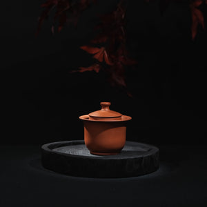 Handmade Jianshui red clay handleless teapot, 180ml