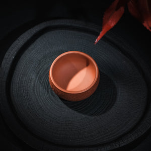 Open view of Jianshui red clay gongfu tea cup