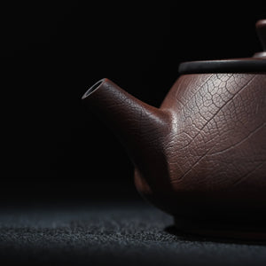 Spout and textured surface of Jianshui Shi Piao teapot