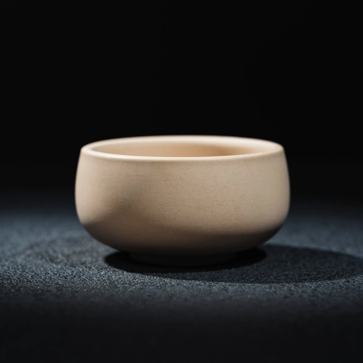 Side view of Jianshui white textured tea cup, 60ml