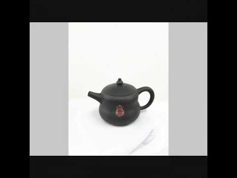 360° rotating view of PorSva No.48 gourd-shaped cat and vase Jianshui clay teapot