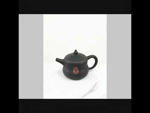 360° rotating view of PorSva No.48 gourd-shaped cat and vase Jianshui clay teapot