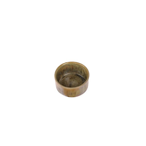 Interior view of a wood-fired Jianshui zitao tea cup showing a smooth unglazed interior