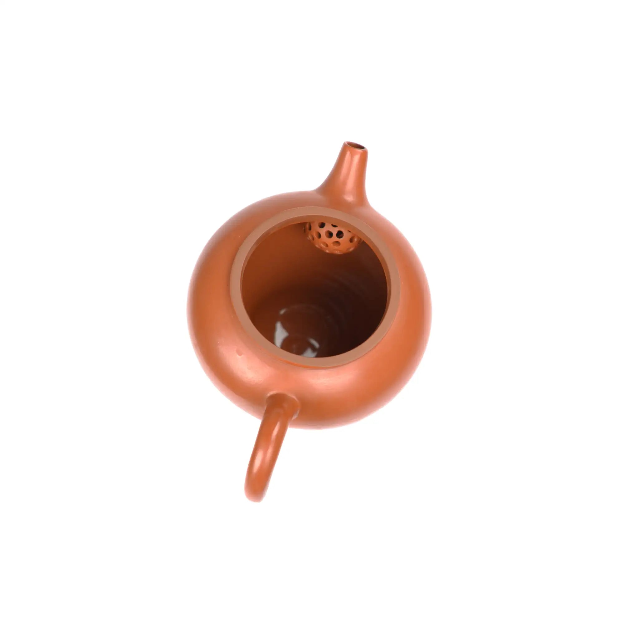 Jianshui zitao red clay teapot interior with built-in filter holes, handcrafted teapot.