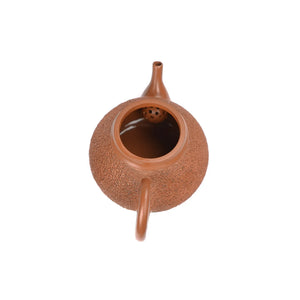 Jianshui zitao red clay pear-shaped teapot interior with built-in filter holes, handcrafted teapot