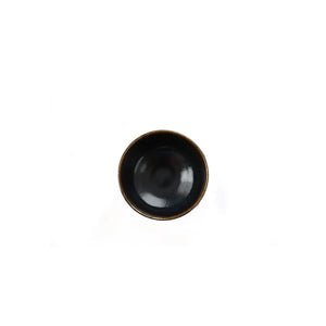 Jianshui zitao wood-fired cup, top view highlighting the naturally fired rim