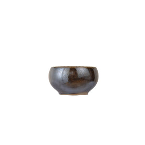 Jianshui zitao wood-fired cup with naturally spread ash effects formed in the kiln, side view
