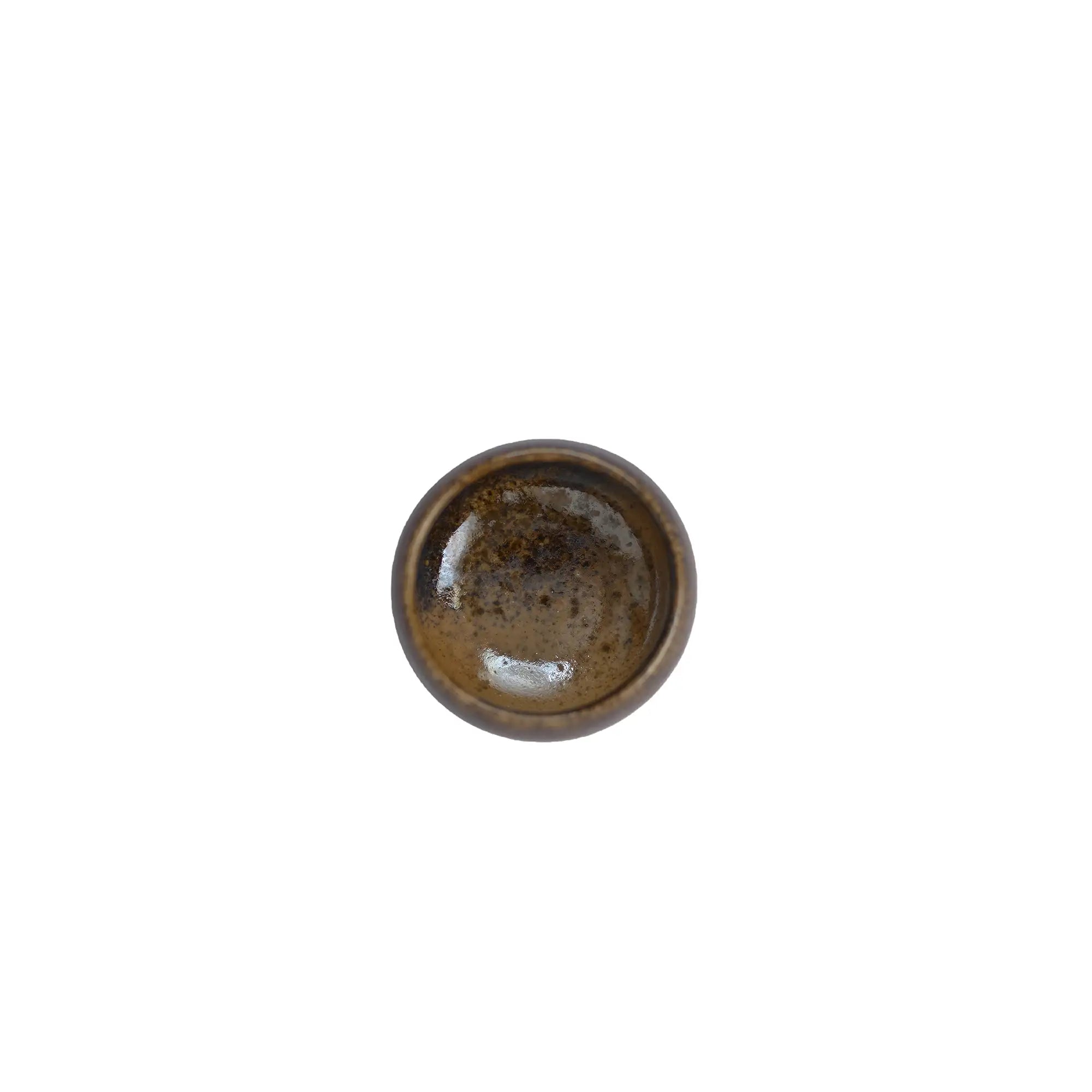 Jianshui zitao wood-fired cup, top view highlighting the softly fired rim