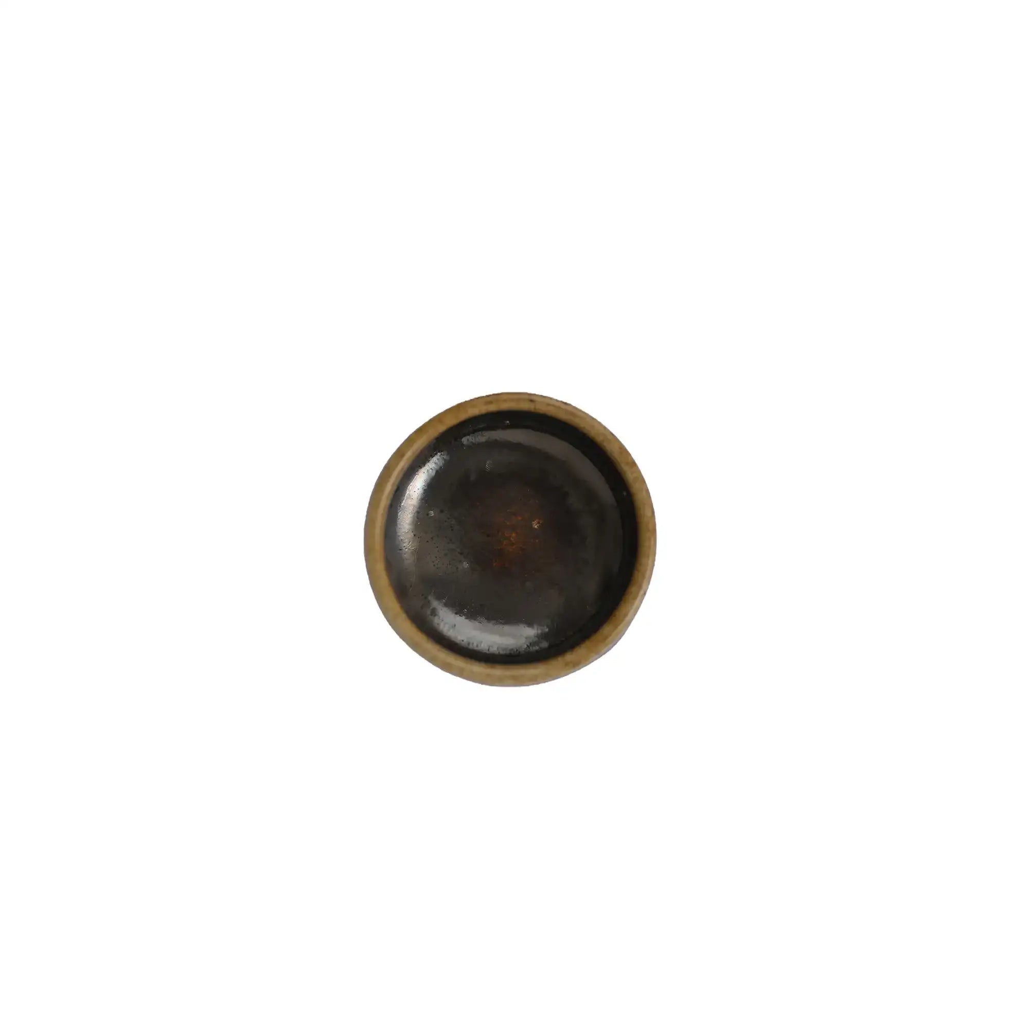 Jianshui zitao wood-fired cup, top view showing natural kiln-fired rim.