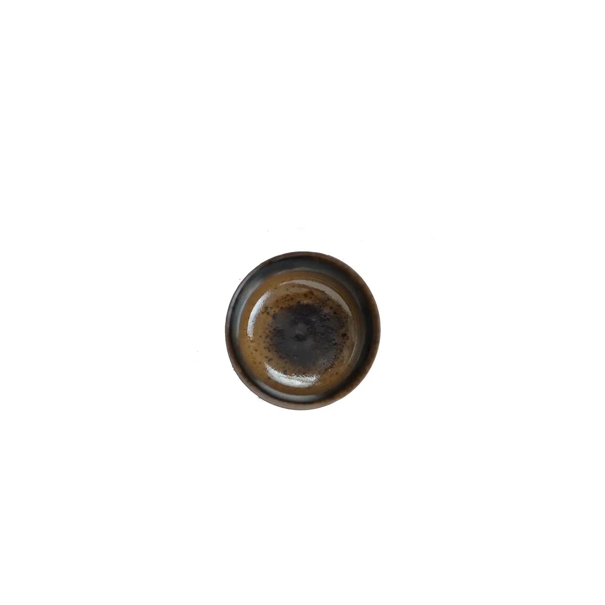 Jianshui zitao wood-fired cup, top view highlighting the kiln-fired rim